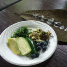 軽井沢の新鮮なお野菜でおやつの時間です。