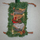 香木を使用したクリスマスの壁掛け山口作品