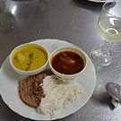 スリランカのカレー（ストリングホッパ）の試食